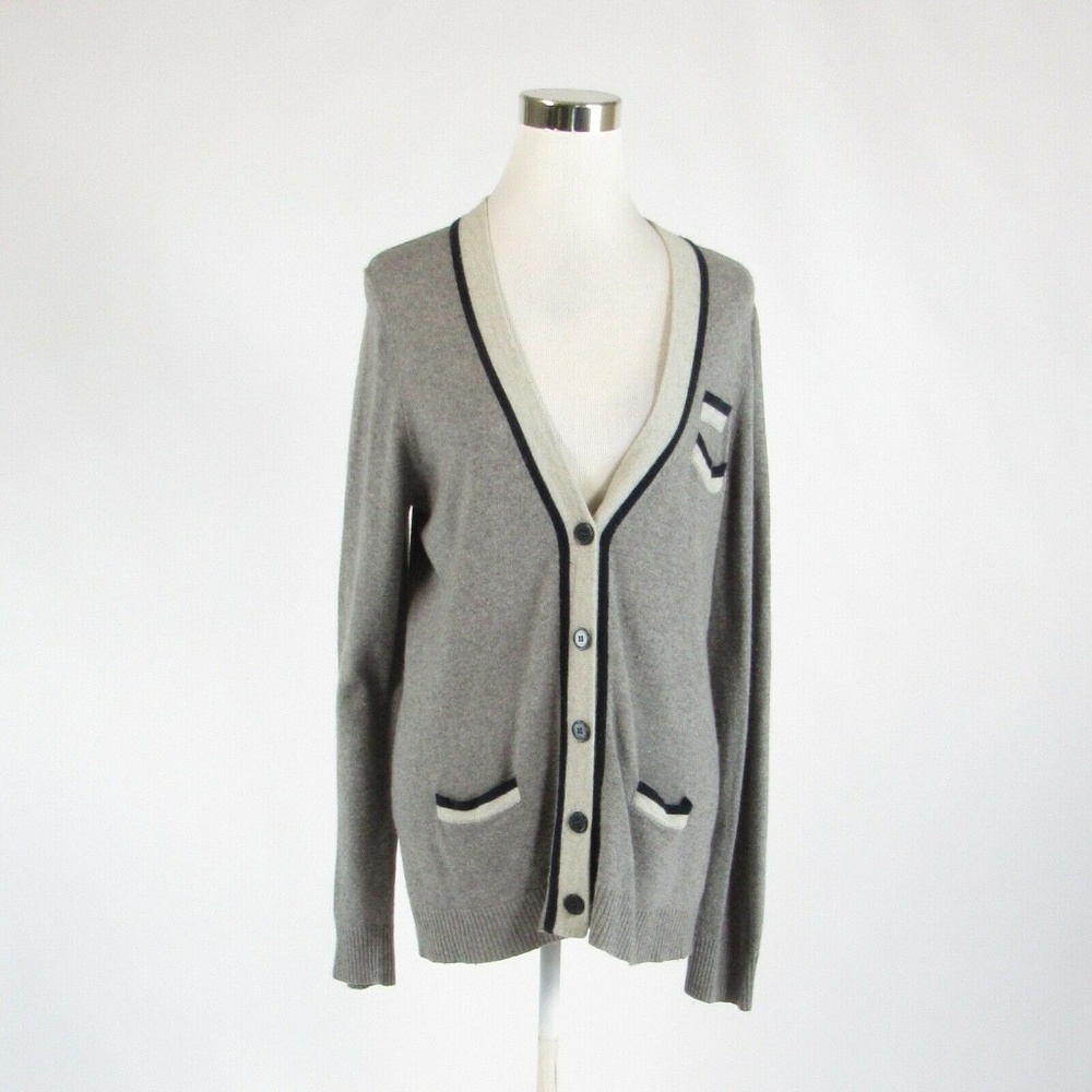 J. Crew gray cardigan sweater XL